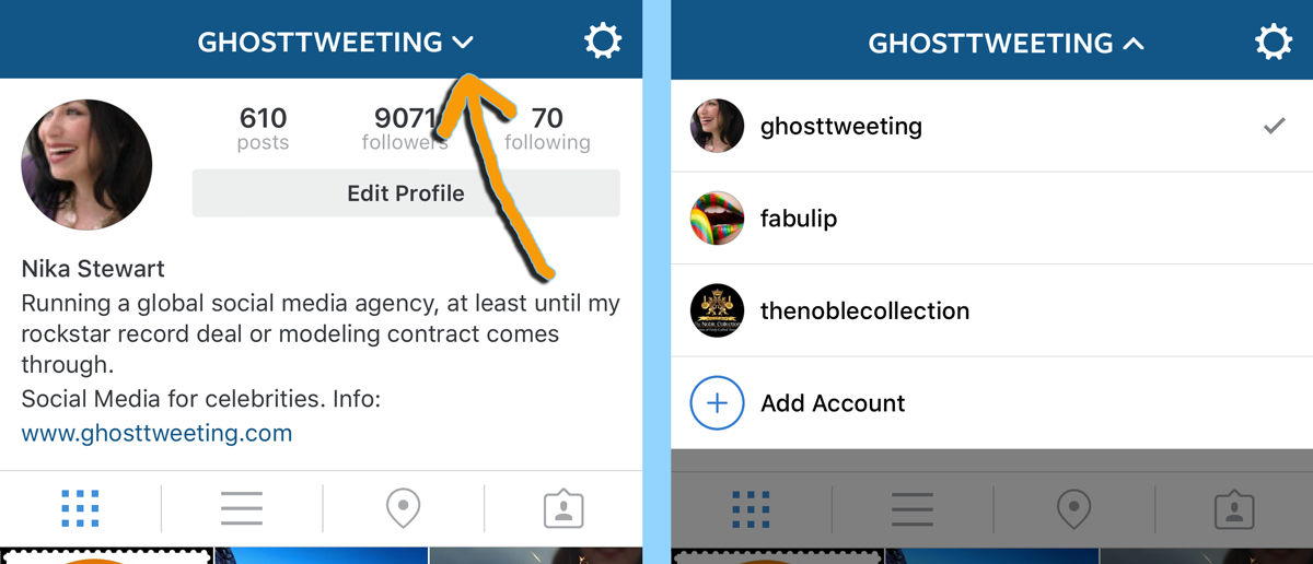 Instagram Update Multiple Accounts